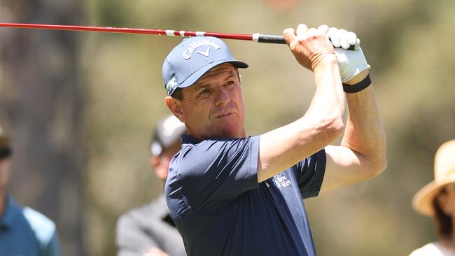 Michael Wright in action on the final day of the Webex Player Series Victoria. Picture: Golf Australia