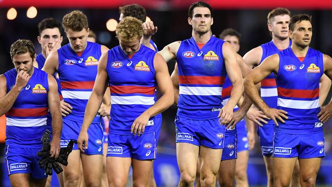 The Western Bulldogs have now lost three matches in a row. Picture: AAP Images 