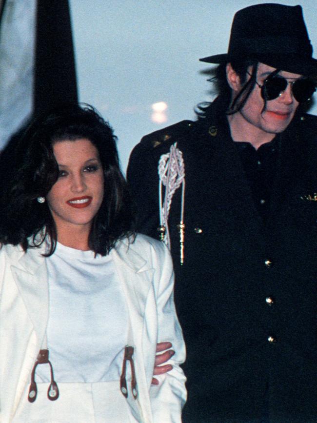 US pop star Michael Jackson and Lisa Marie Presley in 1994. Picture: AFP.