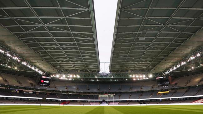 Melbourne’s Marvel Stadium roof will be open for this weekend’s clash amid crowd capacity caps.