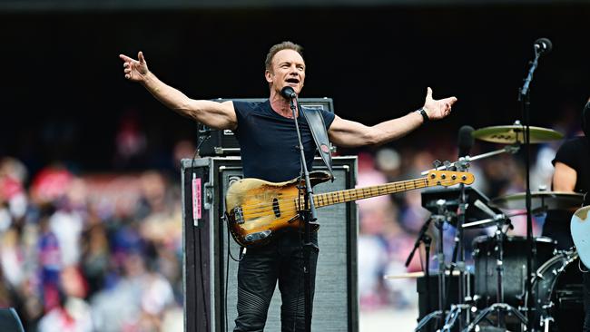 Sting in action at the AFL Grand Final. Picture: AAP