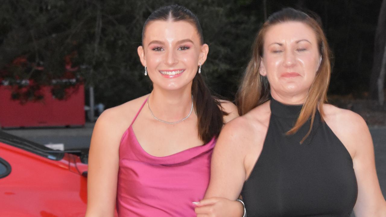 Jessica Dunn (left) and partner at the Year 11 Good Shepherd formal, 2022.