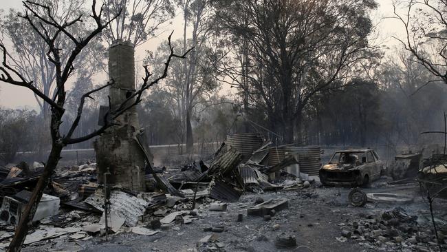 Bushfires tore through the Mid-North Coast village of Old Bar in November 2019. Picture: AAP/Darren Pateman.