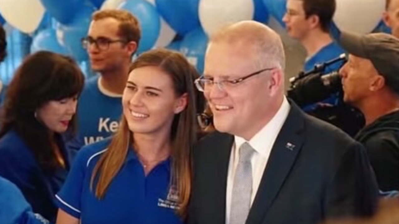 Ms Higgins with former prime minister Scott Morrison.