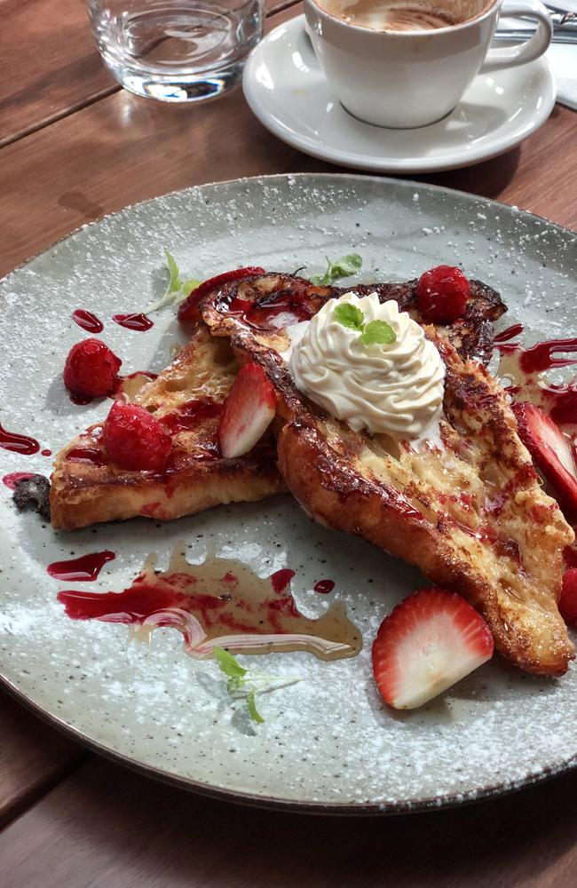 Croissant French toast at Daymaker Espresso, Miami taken by Chantay Logan for her Taste review — Gold Coast Bulletin