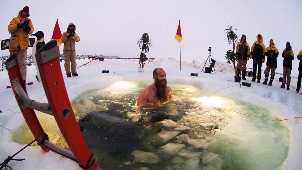 Australian Antarctic Division researchers swim in icy waters to mark winter  solstice | The Mercury