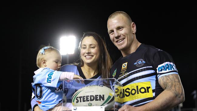 The rugby league legend then went to Cronulla where he notched his 300th NRL game. (Photo by Ryan Pierse/Getty Images)