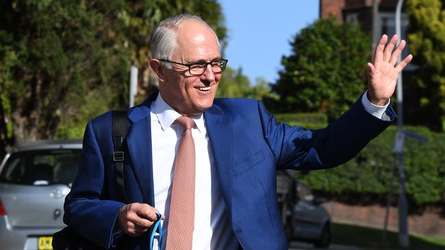 Former prime minister Malcolm Turnbull is seen leaving his residence in Point Piper, Sydney, Monday, December 3, 2018. Mr Turnbull has suggested Prime Minister Scott Morrison should go to an early federal election, saying it would help save NSW Premier Gladys Berejiklian from defeat in a state poll. (AAP Image/Dean Lewins) NO ARCHIVING