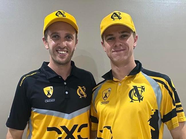 Tjaart and Douwtjie Hoogenboezem made three hundreds between them in a week of Darwin cricket in 2022. Picture: Nightcliff Cricket Club