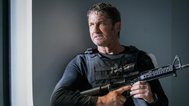 Gerard Butler in a scene from the movie Angel Has Fallen. Supplied by Roadshow Films.