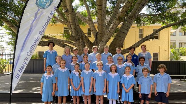 Year 6 Leaders at St Mary’s Catholic Primary School, Manly. Picture: Monique Johnston