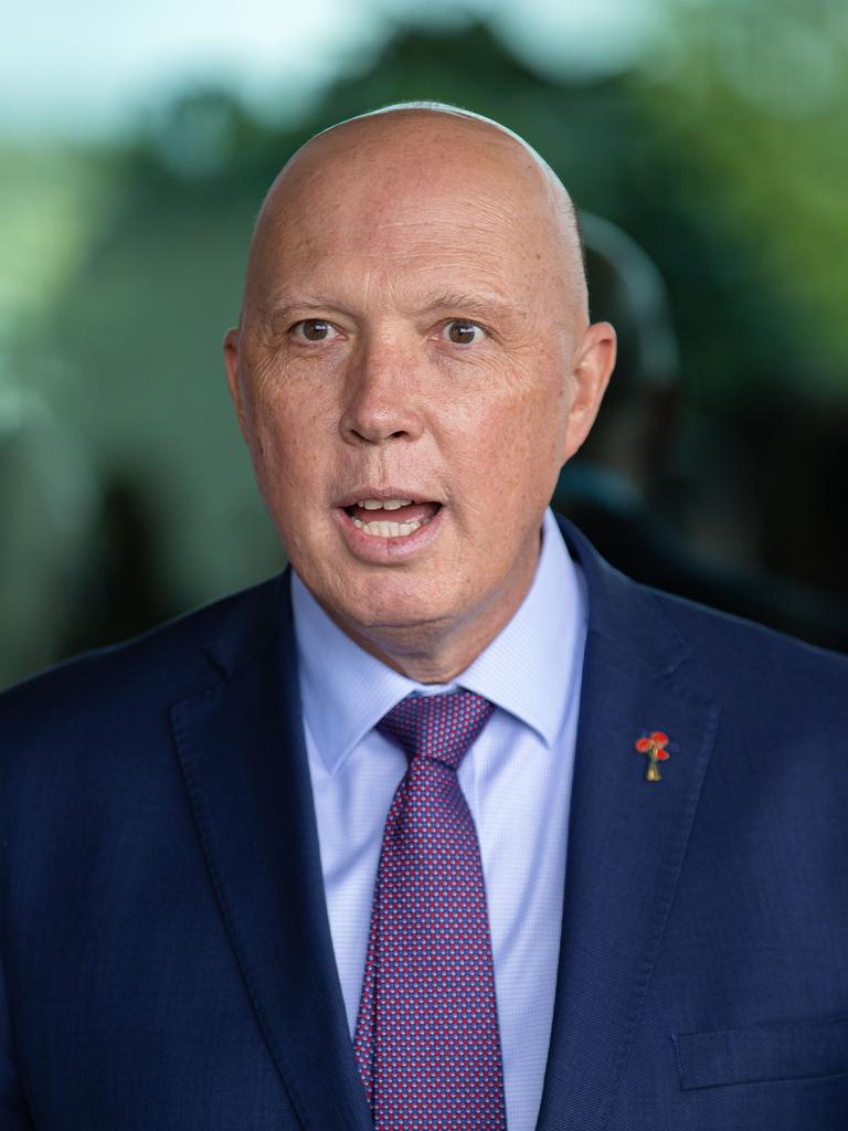 Defence Minister Dutton has issued a dire Anzac Day warning about Australia’s readiness for war. Picture: Jason Edwards