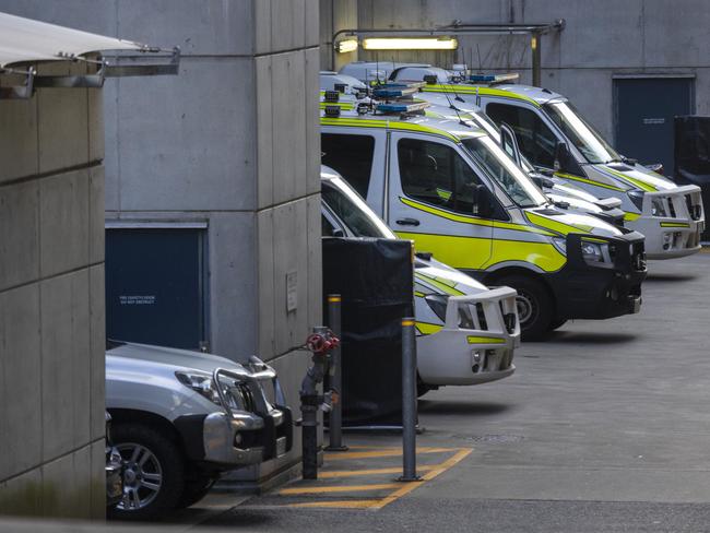 Ramping at the Royal Brisbane Hospital as the Queensland health care system buckles under pressure. Picture: NewsWire / Sarah Marshall