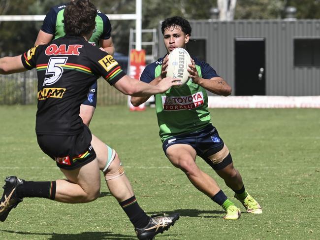 CANBERRA, AUSTRALIA, NewsWire Photos. MARCH 9, 2024: UNE SG Ball Cup - NSWRL Junior Reps Round Six Canberra Raiders vs Penrith Panthers at Raiders Belconnen in Canberra. Picture: NCA NewsWire / Martin Ollman