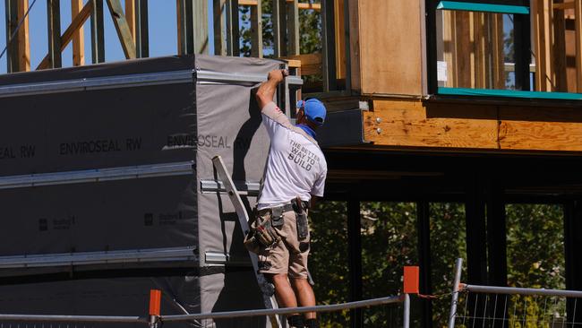 A new housing development being built in Taylors Lakes, in Melbourne’s northwest. Picture: Luis Enrique Ascui