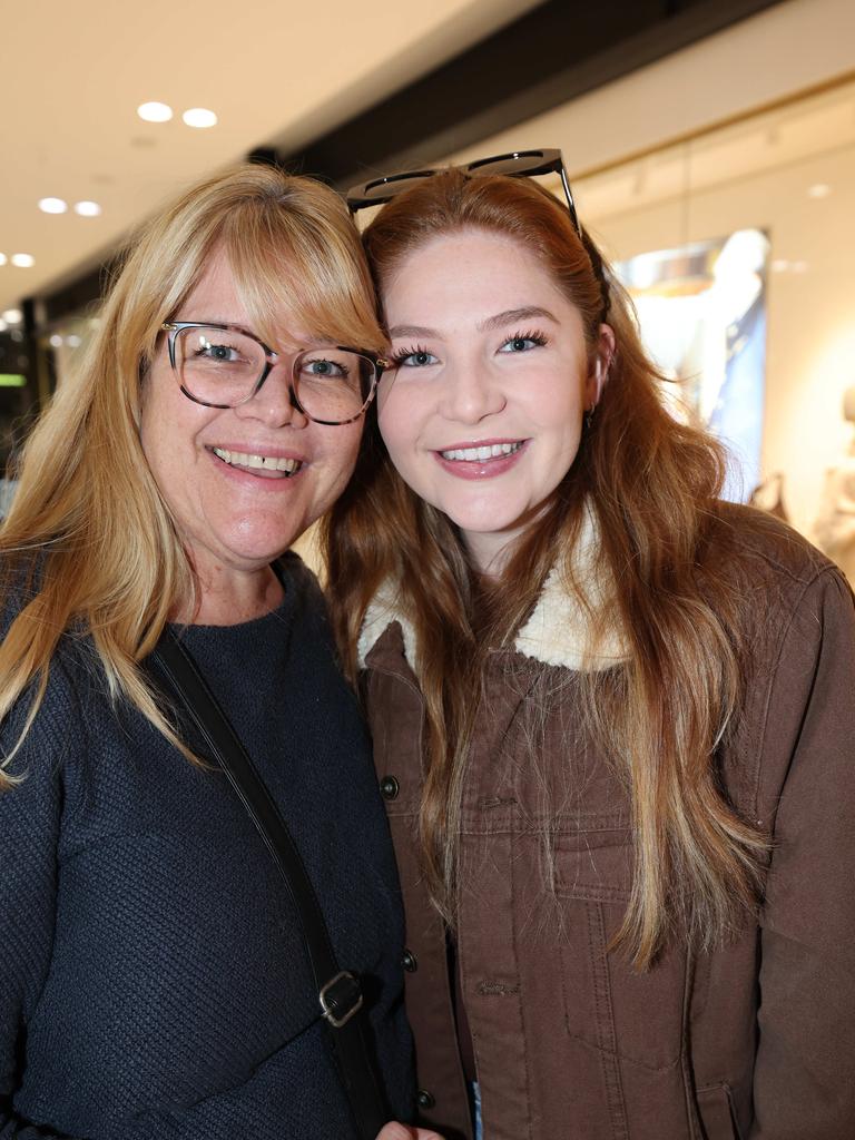 Cody Simpson fan socials at a meet-and-greet at Robina Town Centre outside Myer. Caitlyn and Tracy Goodes Picture Glenn Hampson