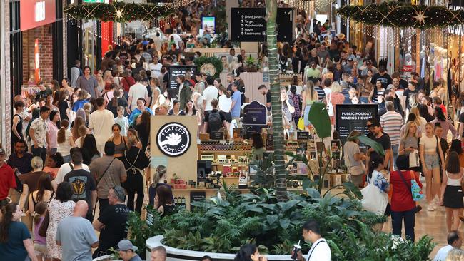 The Shopping Centre Council of Australia says staff are finding knives and other weapons stashed in places such as plants and planter boxes at shopping centres. Picture: Liam Kidston