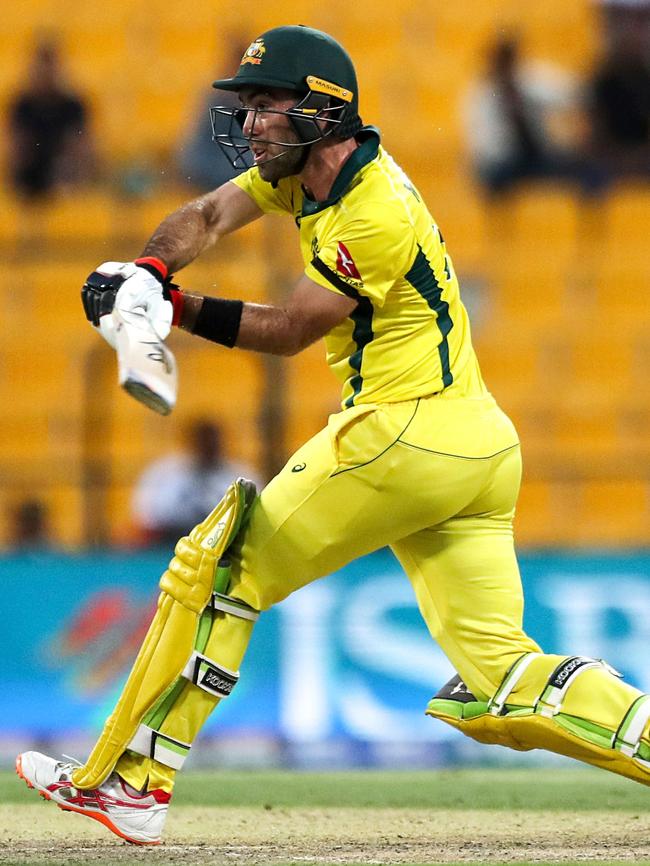 Australian batsman Glenn Maxwell at his unorthodox best. Picture: AFP