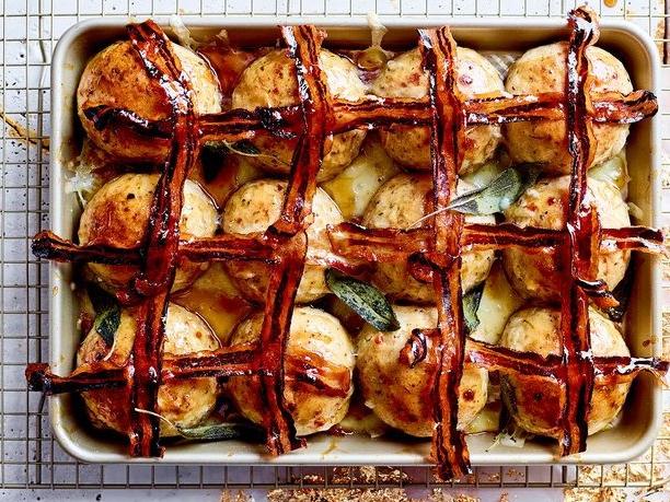 Hot Cross Buns with bacon. You’ll want to eat 10. Picture: Supplied