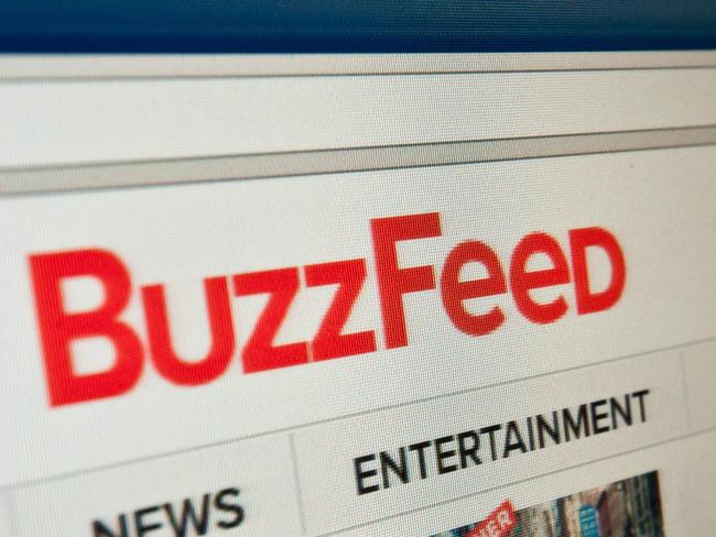 (FILES) This file photo taken on March 25, 2014 shows the logo of news website BuzzFeed is seen on a computer screen in Washington. A media firestorm erupted January 11, 2017 after BuzzFeed published an unverified report with salacious details on purported intelligence gathered by Russia on President-elect Donald Trump. / AFP PHOTO / NICHOLAS KAMM