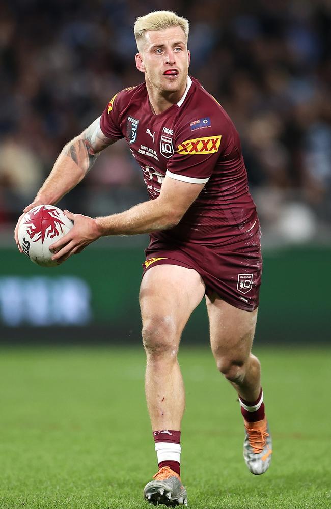 Rockhampton’s Cameron Munster was Man of the Match in Game 1 of the 2022 State of Origin series. (Photo by Mark Kolbe/Getty Images)