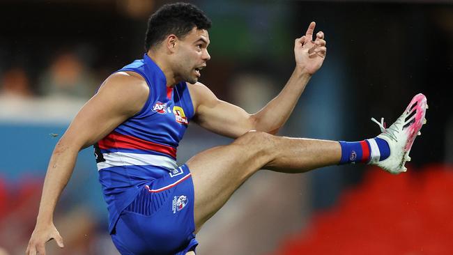 Coach Luke Beveridge didn’t mince his words when talking about Jason Johannisen’s costly turnovers. Picture: Michael Klein