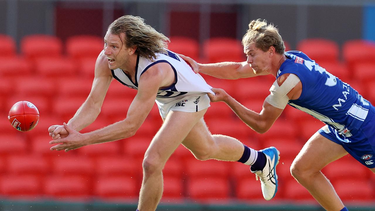 David Mundy (left) shows no sign of slowing down. Picture: Michael Klein