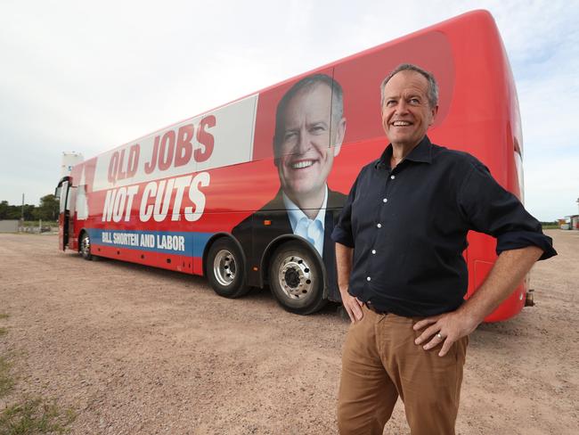 Federal Labor leader Bill Shorten campaigning in Queensland. Picture: Lyndon Mechielsen