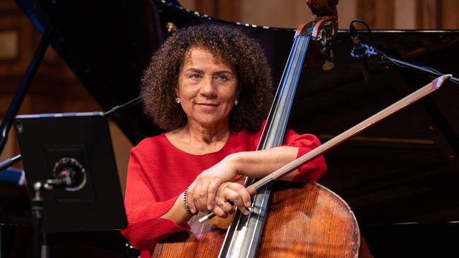 Adelaide Festival 2022. Chineke! Chamber Ensemble founder Chi-chi Nwanoku on double bass. Picture: Andrew Beveridge, supplied