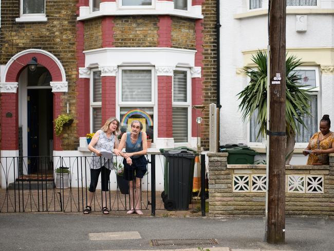 The residents of a street in Walthamstow join in on a communal concert following the "Clap for Key workers" in London, United Kingdom. Picture: Getty Images