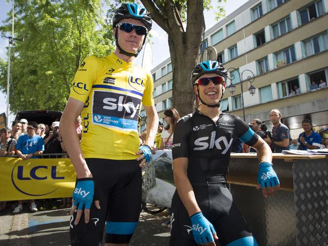 Chris Froome and before the start of the second stage of the Criterium du Dauphine.