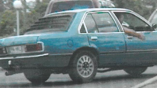 A still from Queensland Police surveillance of the car belonging to Douglas Jackway.