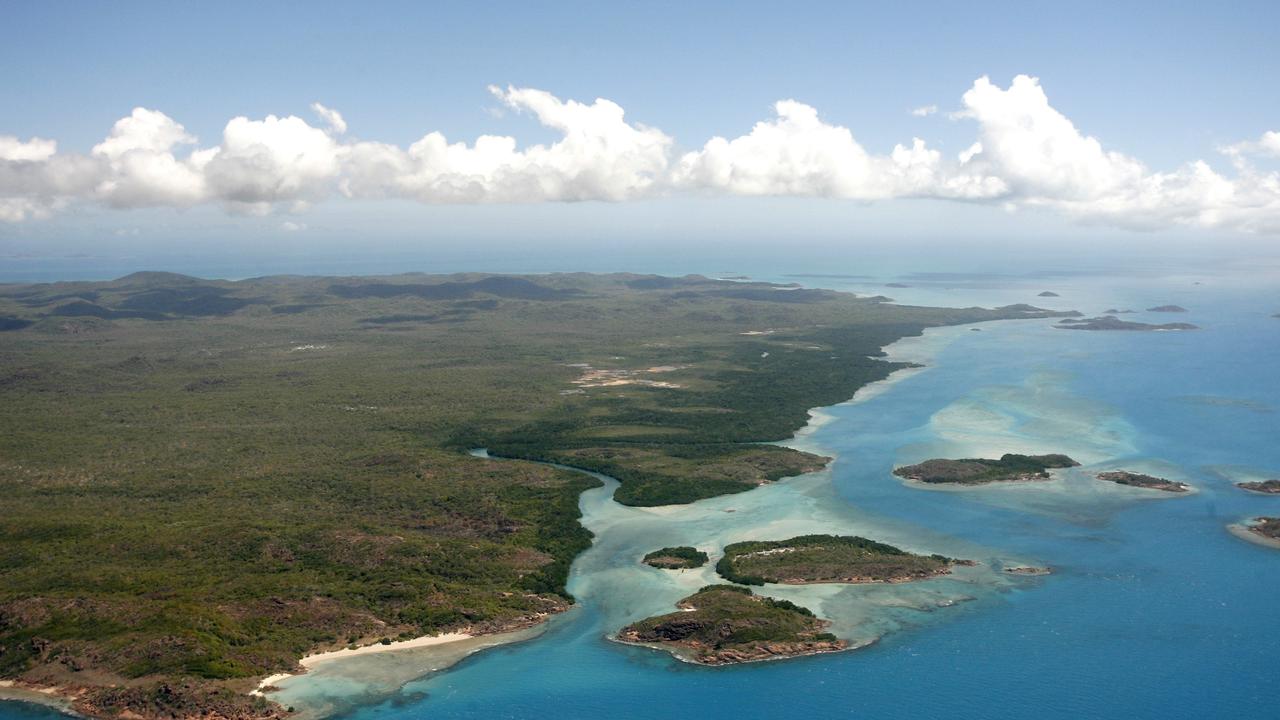 Aerial view of Sabai Island.