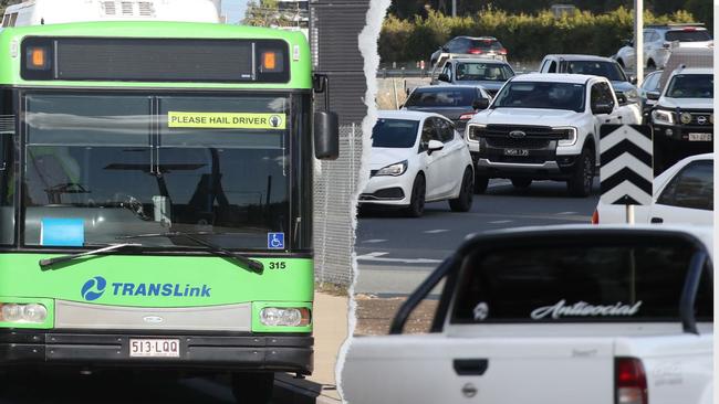 Surfside buses near Broadbeach South bus stop. Picture Glenn Hampson