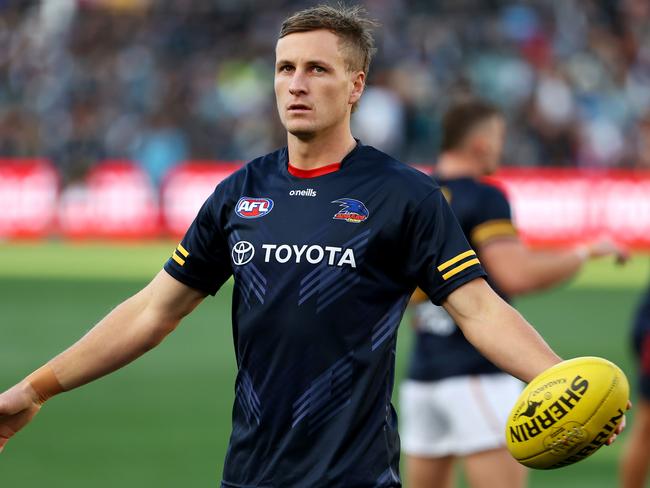 Tim Michell has had enough of watching Jordan Dawson dominate while not being in his team. Picture: James Elsby/AFL Photos via Getty Images