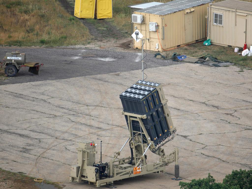 Israel’s Iron Dome defence system, designed to intercept and destroy incoming short-range rockets and artillery shells, stands near the Syrian border in the Israeli-annexed Golan Heights. Picture: AFP