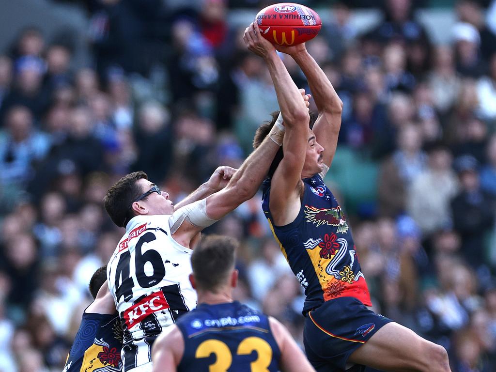 Luke Nankervis has grown in stature as a defender in the past few weeks. Picture: Quinn Rooney/Getty Images.