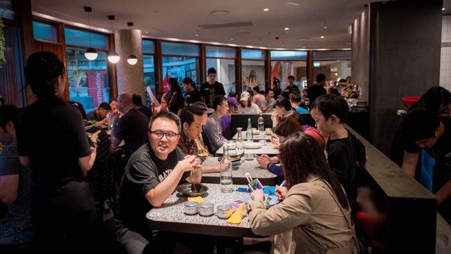 Dinner service at Chat Thai Chatswood. 