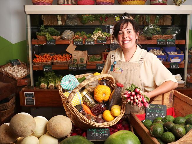 Maile Ingall, store manager of Eumarrah in Hobart, encourages people to shop locally while stocking up on food and essentials. Picture: NIKKI DAVIS-JONES