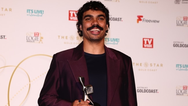 Tony Armstrong won the Graham Kennedy Award for Most Popular New Talent at the 2022 TV Week Logie awards. Picture: Chris Hyde/Getty Images