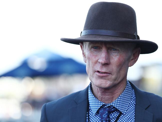 SYDNEY, AUSTRALIA - MARCH 30: Trainer Danny Williams looks on after Jay Ford riding Bandi's Boy wins Race 6 Egroup Security Star Kingdom Stakes during "Stakes Day" - Sydney Racing at Rosehill Gardens on March 30, 2024 in Sydney, Australia. (Photo by Jeremy Ng/Getty Images)