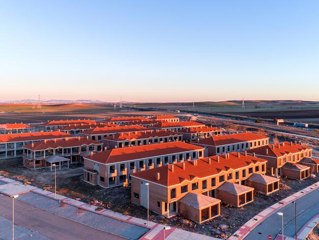 Abandoned unfinished houses in Buniel, Burgos. There are 312 homes (initially 1,400 were planed) that are in different degree of execution. Picture: Markel Redondo