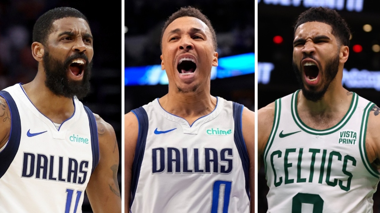 Kyrie-Celtics reunion locked in after Doncic dazzles in big win to send Australian duo to NBA Finals