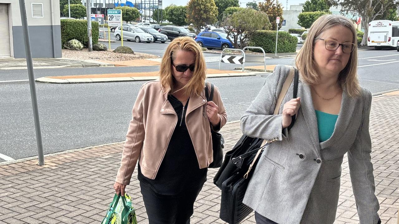 Hillcrest jumping castle operator Rosemary Gamble walking into Devonport Magistrates Court. Taken November 13, 2024. Picture: Simon McGuire