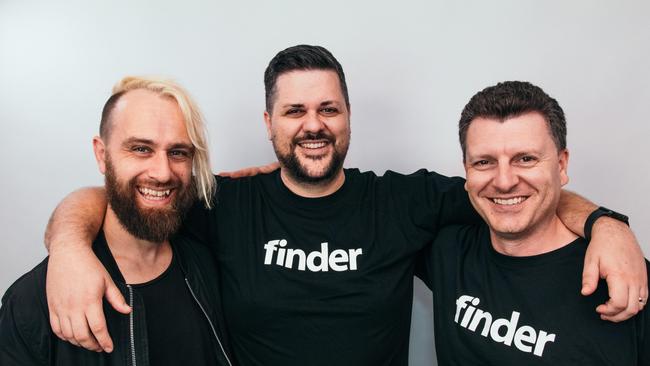 Finder founders Fred Schebesta, Jeremy Cabral and Frank Restuccia. Source: Supplied.