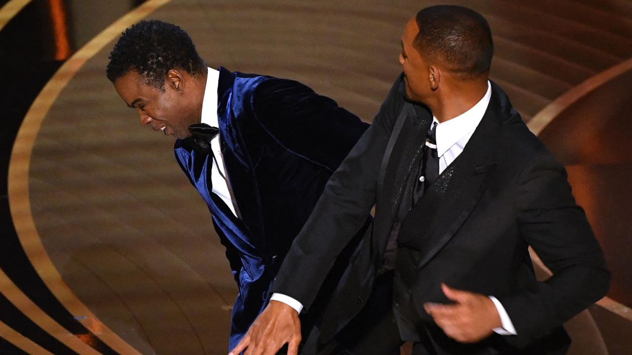 Will Smith spontaneously assaulted Chris Rock onstage at the Oscars on March 27. (Photo by Robyn Beck / AFP)