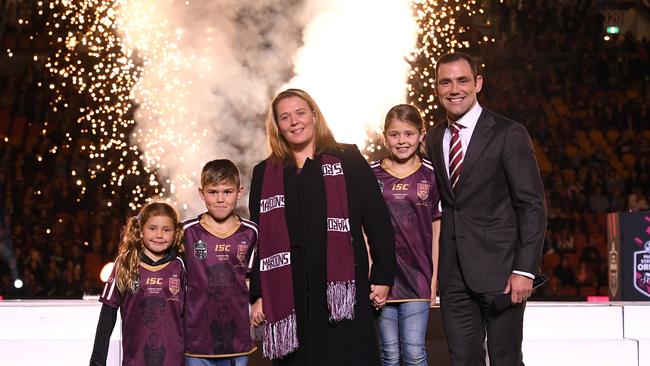 The Maroons already celebrated Cameron Smith’s origin farewell in 2018. Picture: AAP.