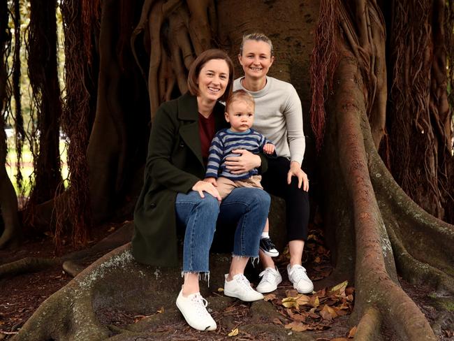 Haynes with partner, Leah, and son, Hugo. Picture: Jason McCawley/Getty Images