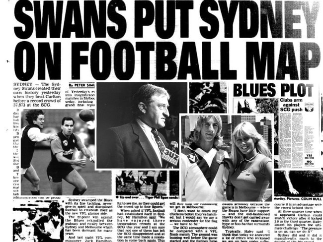 After the move to Sydney, the off-field relationship between the Swans and Blues  was both complex and crazy.