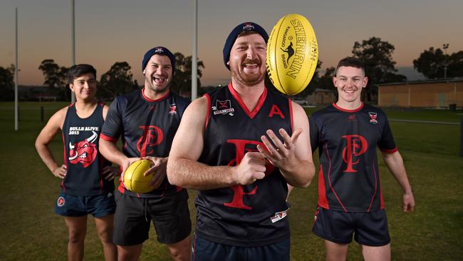 Pooraka Football Club has been recognised for its efforts in the mental health promotion space. Picture: Naomi Jellicoe